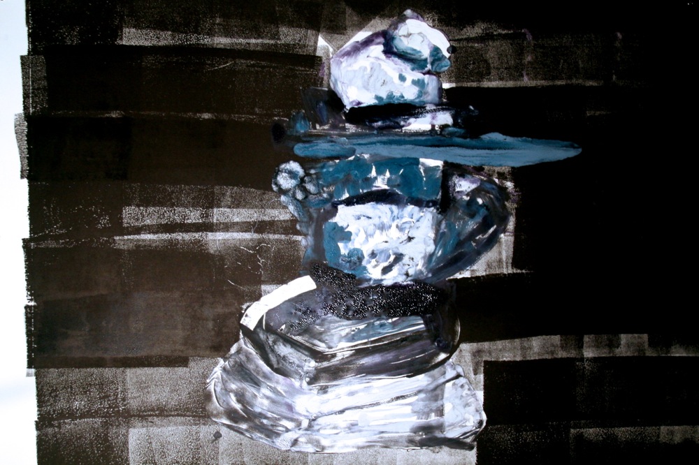 Untitled(Earth I), monotype, 12" x 14", 2012